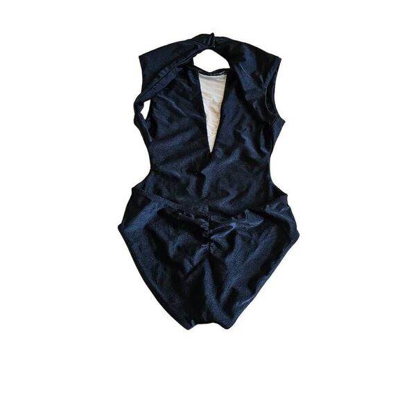 California kisses girls teens one pc Swimsuit Sz L fits slim black nude mesh - Picture 2 of 6